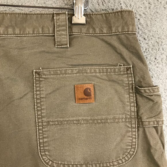 Carhartt Mens Cargo Shorts 40 Olive Green Durable Workwear - Picture 3 of 9